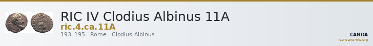 RIC IV Clodius Albinus 11A — CANOA