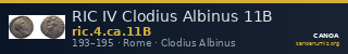 RIC IV Clodius Albinus 11B — CANOA