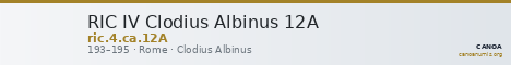 RIC IV Clodius Albinus 12A — CANOA