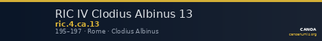 RIC IV Clodius Albinus 13 — CANOA