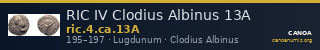 RIC IV Clodius Albinus 13A — CANOA