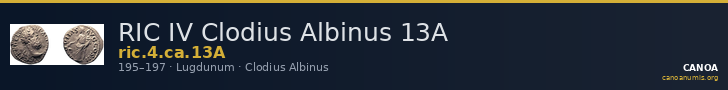 RIC IV Clodius Albinus 13A — CANOA