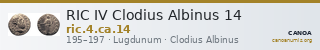 RIC IV Clodius Albinus 14 — CANOA