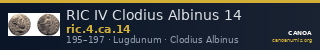 RIC IV Clodius Albinus 14 — CANOA