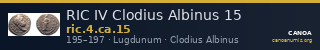 RIC IV Clodius Albinus 15 — CANOA