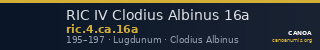 RIC IV Clodius Albinus 16a — CANOA