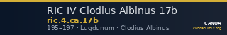 RIC IV Clodius Albinus 17b — CANOA