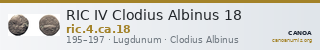 RIC IV Clodius Albinus 18 — CANOA