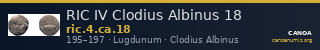 RIC IV Clodius Albinus 18 — CANOA