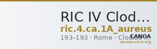 RIC IV Clodius Albinus 1A (aureus) — CANOA