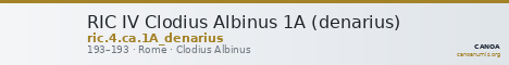 RIC IV Clodius Albinus 1A (denarius) — CANOA