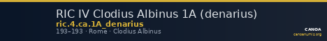 RIC IV Clodius Albinus 1A (denarius) — CANOA