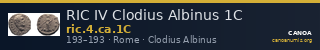 RIC IV Clodius Albinus 1C — CANOA