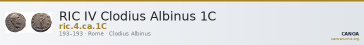 RIC IV Clodius Albinus 1C — CANOA