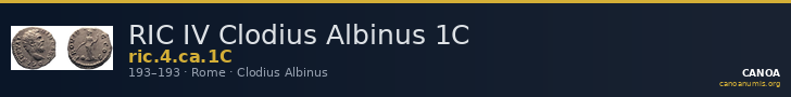 RIC IV Clodius Albinus 1C — CANOA