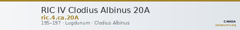 RIC IV Clodius Albinus 20A — CANOA