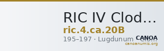 RIC IV Clodius Albinus 20B — CANOA