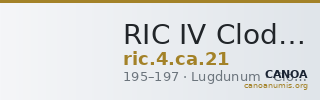 RIC IV Clodius Albinus 21 — CANOA