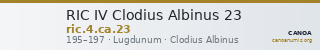 RIC IV Clodius Albinus 23 — CANOA