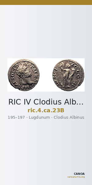 RIC IV Clodius Albinus 23B — CANOA