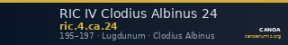 RIC IV Clodius Albinus 24 — CANOA