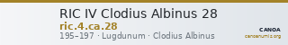 RIC IV Clodius Albinus 28 — CANOA