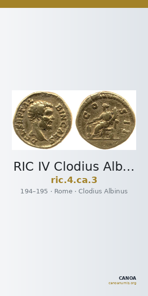 RIC IV Clodius Albinus 3 — CANOA