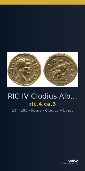RIC IV Clodius Albinus 3 — CANOA