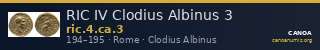 RIC IV Clodius Albinus 3 — CANOA
