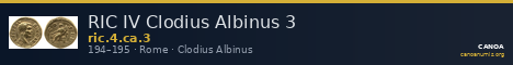 RIC IV Clodius Albinus 3 — CANOA