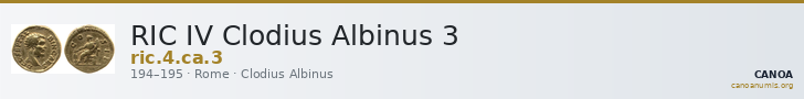 RIC IV Clodius Albinus 3 — CANOA