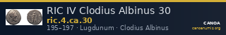 RIC IV Clodius Albinus 30 — CANOA