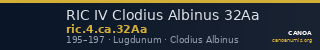 RIC IV Clodius Albinus 32Aa — CANOA