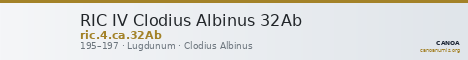 RIC IV Clodius Albinus 32Ab — CANOA