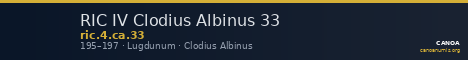 RIC IV Clodius Albinus 33 — CANOA