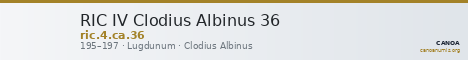 RIC IV Clodius Albinus 36 — CANOA