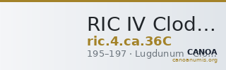RIC IV Clodius Albinus 36C — CANOA