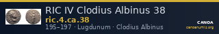 RIC IV Clodius Albinus 38 — CANOA