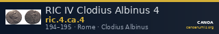 RIC IV Clodius Albinus 4 — CANOA