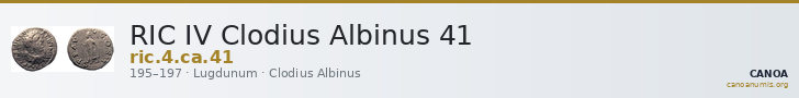 RIC IV Clodius Albinus 41 — CANOA