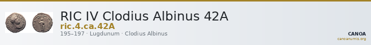 RIC IV Clodius Albinus 42A — CANOA