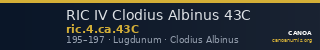 RIC IV Clodius Albinus 43C — CANOA