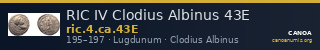 RIC IV Clodius Albinus 43E — CANOA