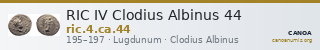 RIC IV Clodius Albinus 44 — CANOA