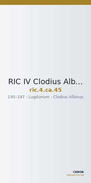 RIC IV Clodius Albinus 45 — CANOA