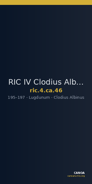 RIC IV Clodius Albinus 46 — CANOA
