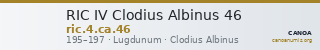 RIC IV Clodius Albinus 46 — CANOA