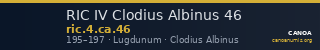 RIC IV Clodius Albinus 46 — CANOA