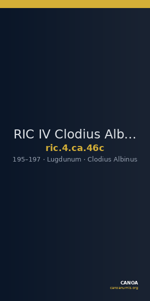 RIC IV Clodius Albinus 46c — CANOA