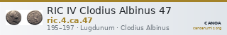 RIC IV Clodius Albinus 47 — CANOA